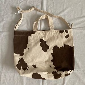 Baggu horizontal duck bag cow print